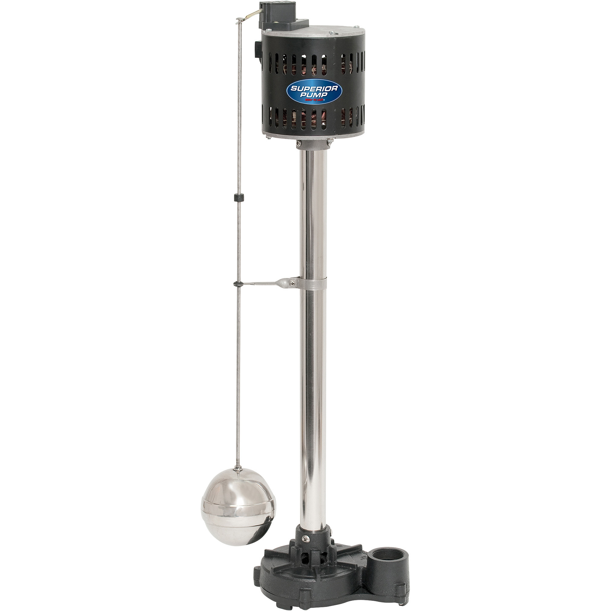 Superior Pump Pedestal Pump, 3000 GPH, 1/3 HP, Stainless Steel, Model# 92301